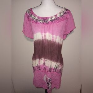 Sunflower Pink and Brown Women's Top One Size